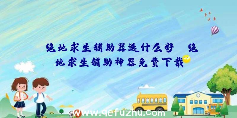 「绝地求生辅助器选什么好」|绝地求生辅助神器免费下载